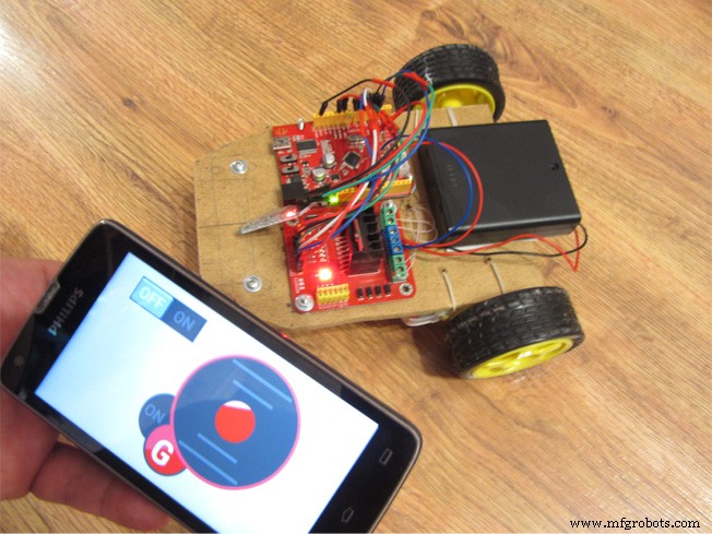 Smartphone G‑Sensor Controlled Robot Car with Arduino and Bluetooth