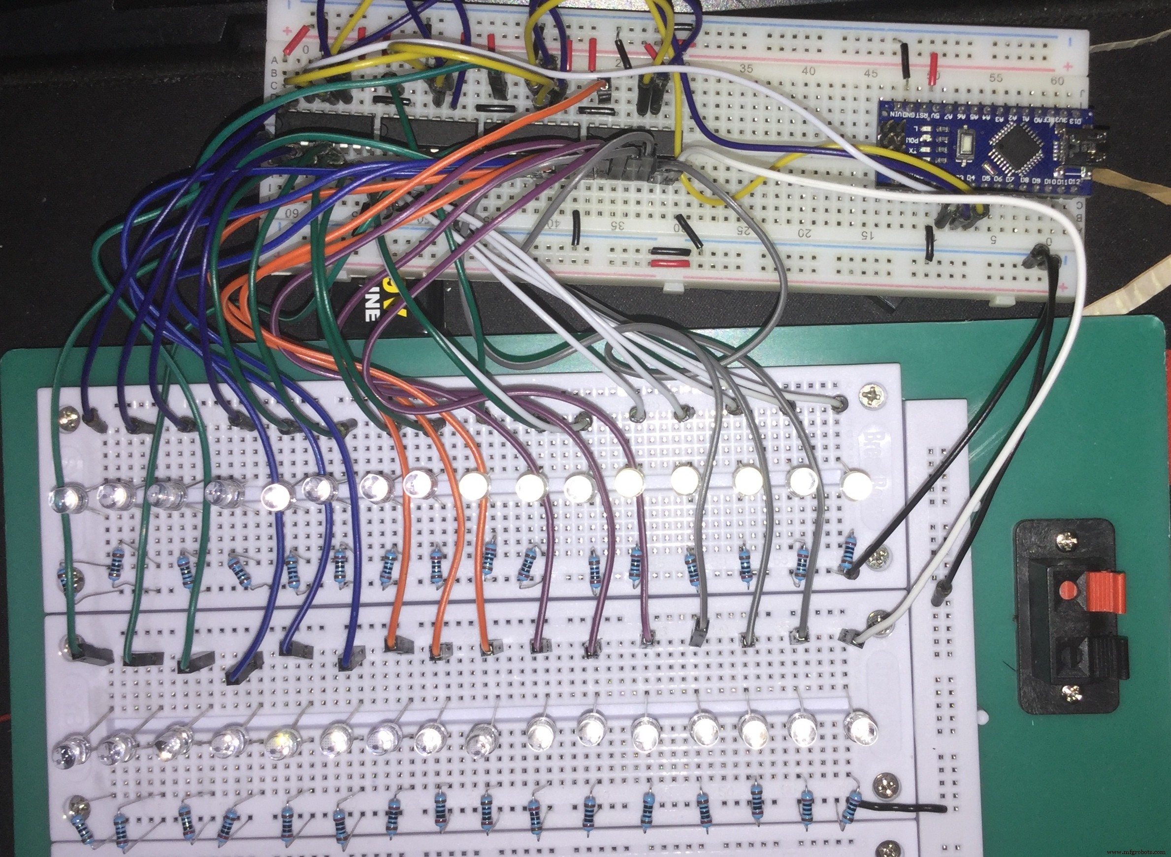 Controlling 32 LEDs with Arduino Nano and 4x 74HC595 Shift Registers – A Beginner’s Guide
