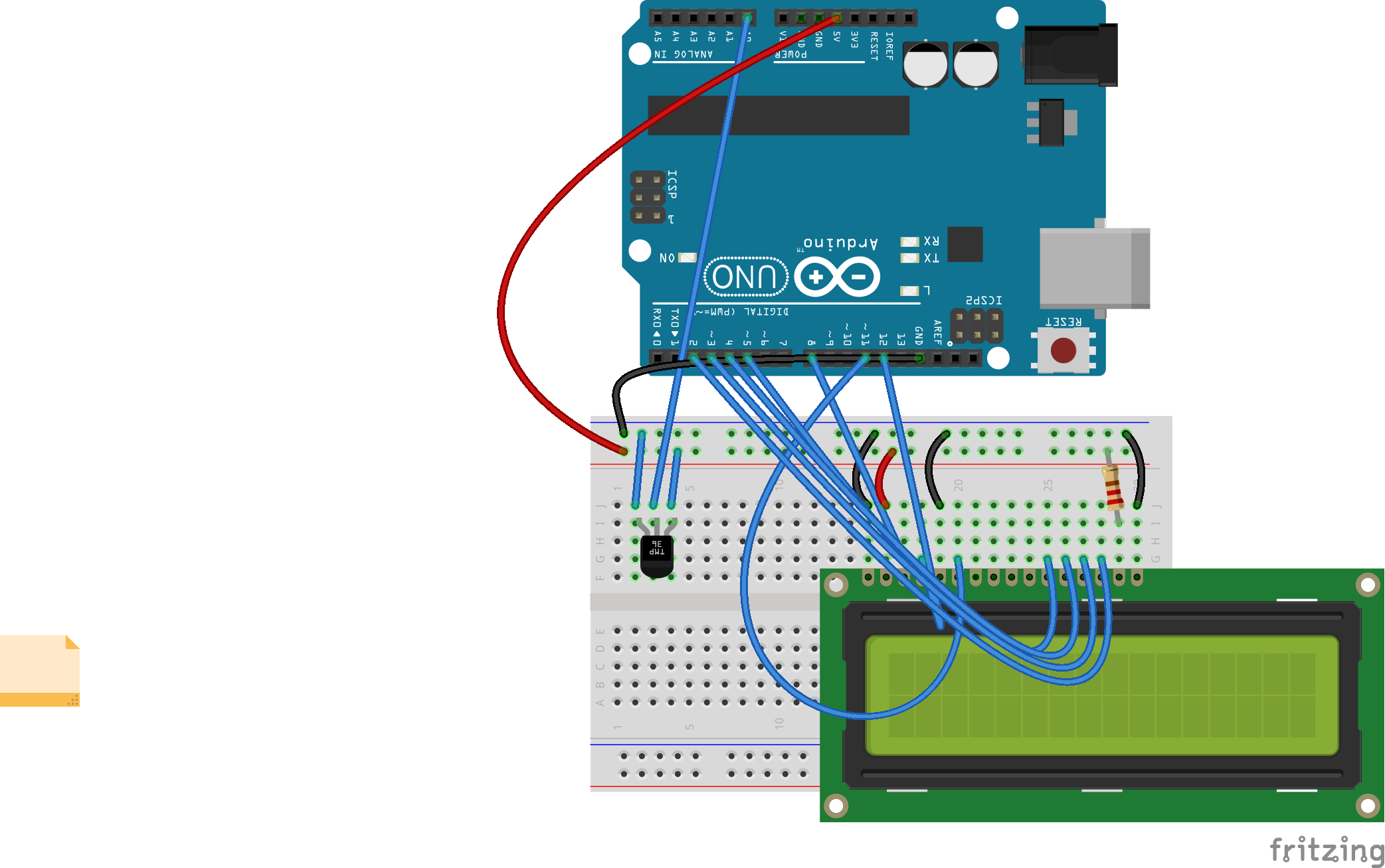Arduino Temperature Sensor Project: Read, Convert, and Display Fahrenheit