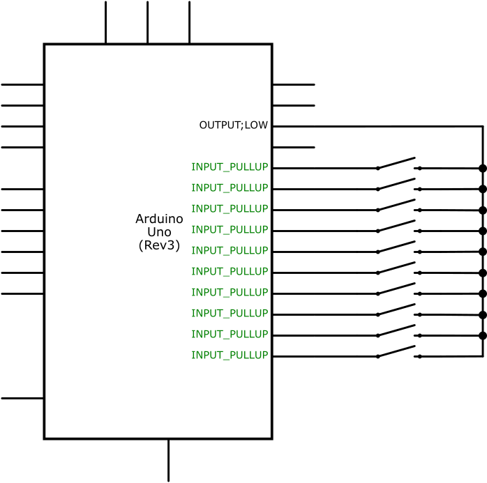 Efficiently Control 10 Buttons with a Single Interrupt on Arduino UNO