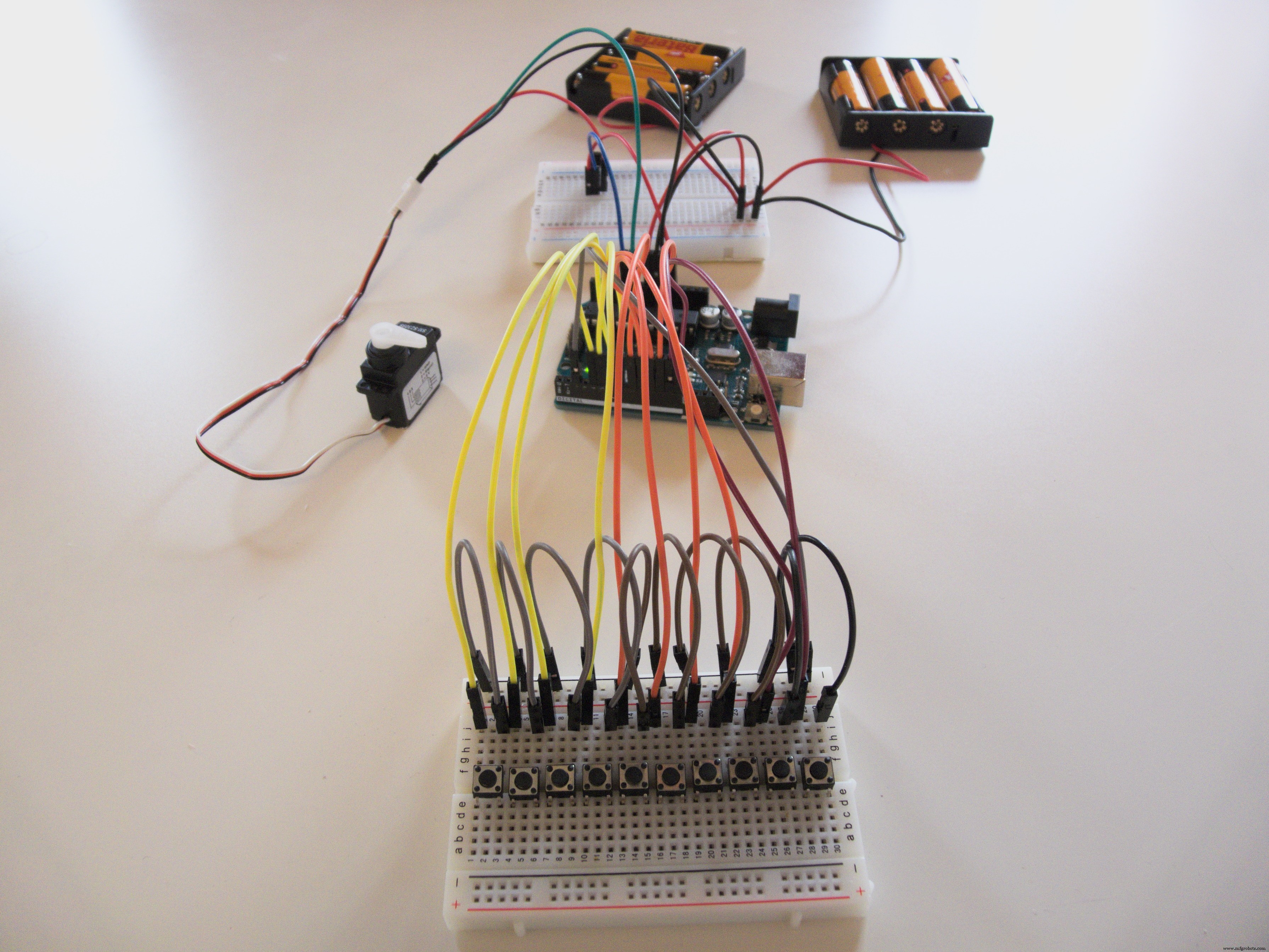 Efficiently Control 10 Buttons with a Single Interrupt on Arduino UNO