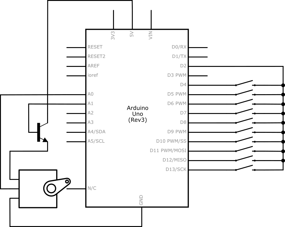 Efficiently Control 10 Buttons with a Single Interrupt on Arduino UNO