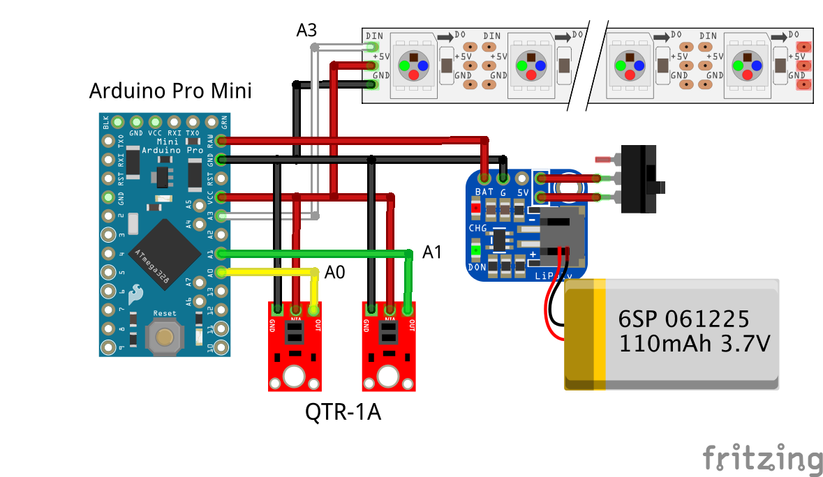Infrared Eye‑Motion Tracking with Arduino Pro Mini – LED Control Demo