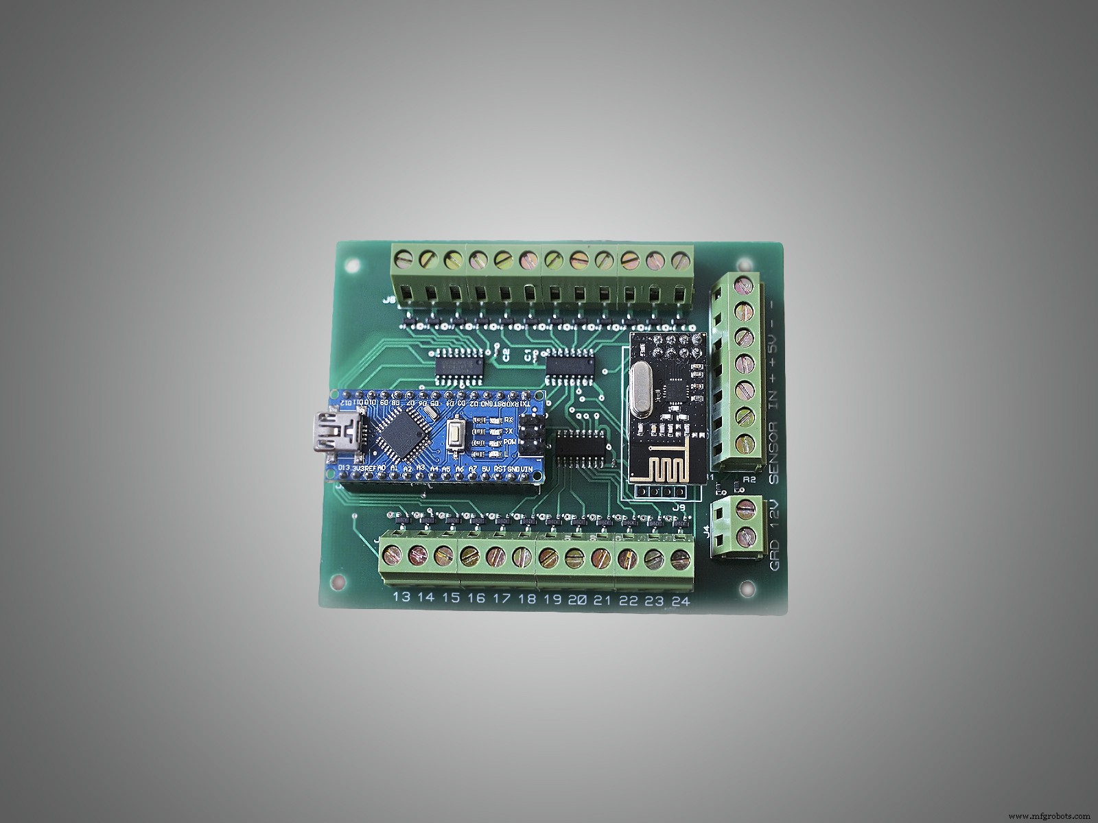 Smart LED Stairs Lighting Shield for Arduino Nano – 24-Step, PWM Fade, Wireless Home Automation