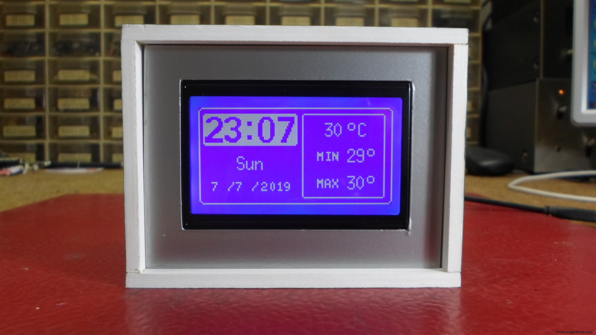 128x64 LCD Smart Clock with Analog/Digital Time & Temperature – Arduino Nano + DS3231 RTC
