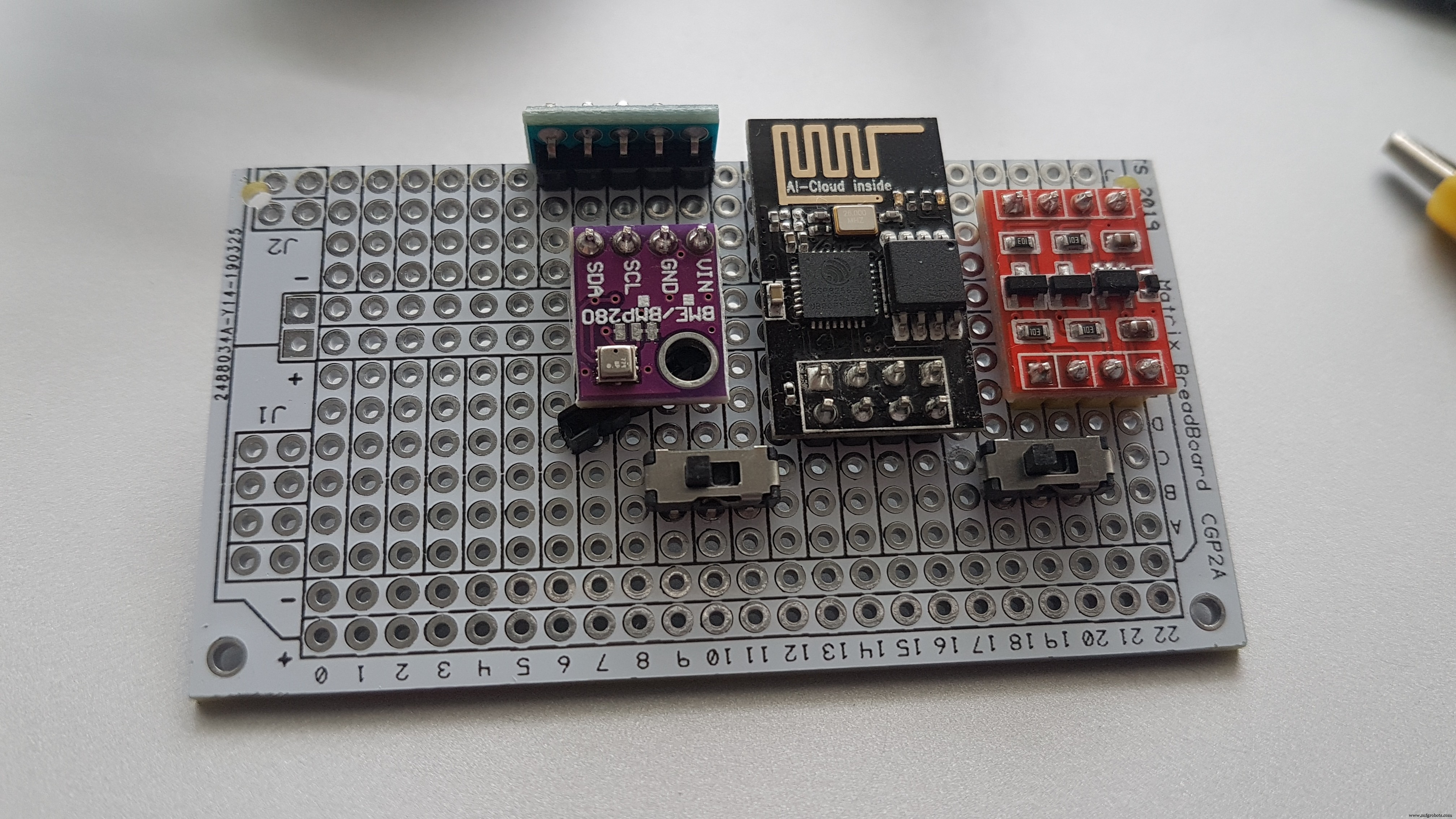 High-Precision LED Matrix Clock with DS3231 RTC, BME280 Weather, BH1750 Light Sensor & ESP01 NTP Connectivity