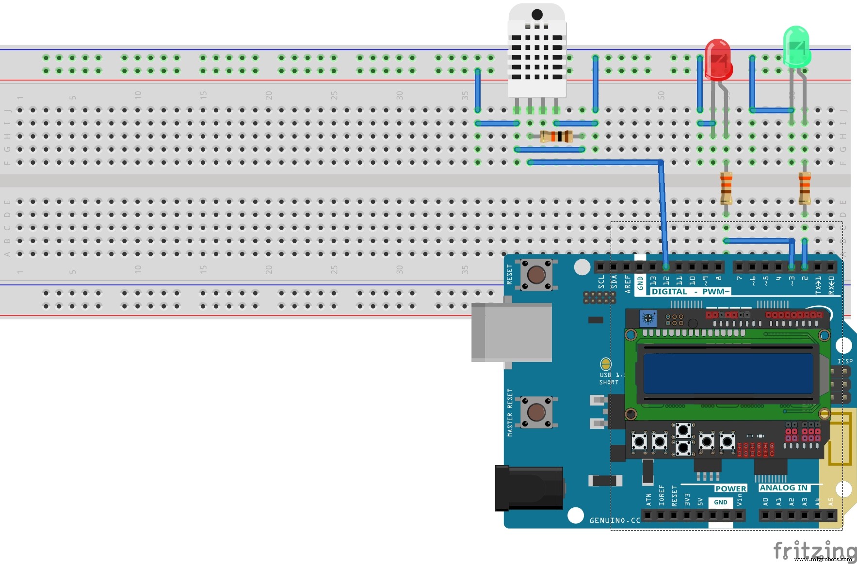 Hysteresis-Based Arduino Temperature Control System