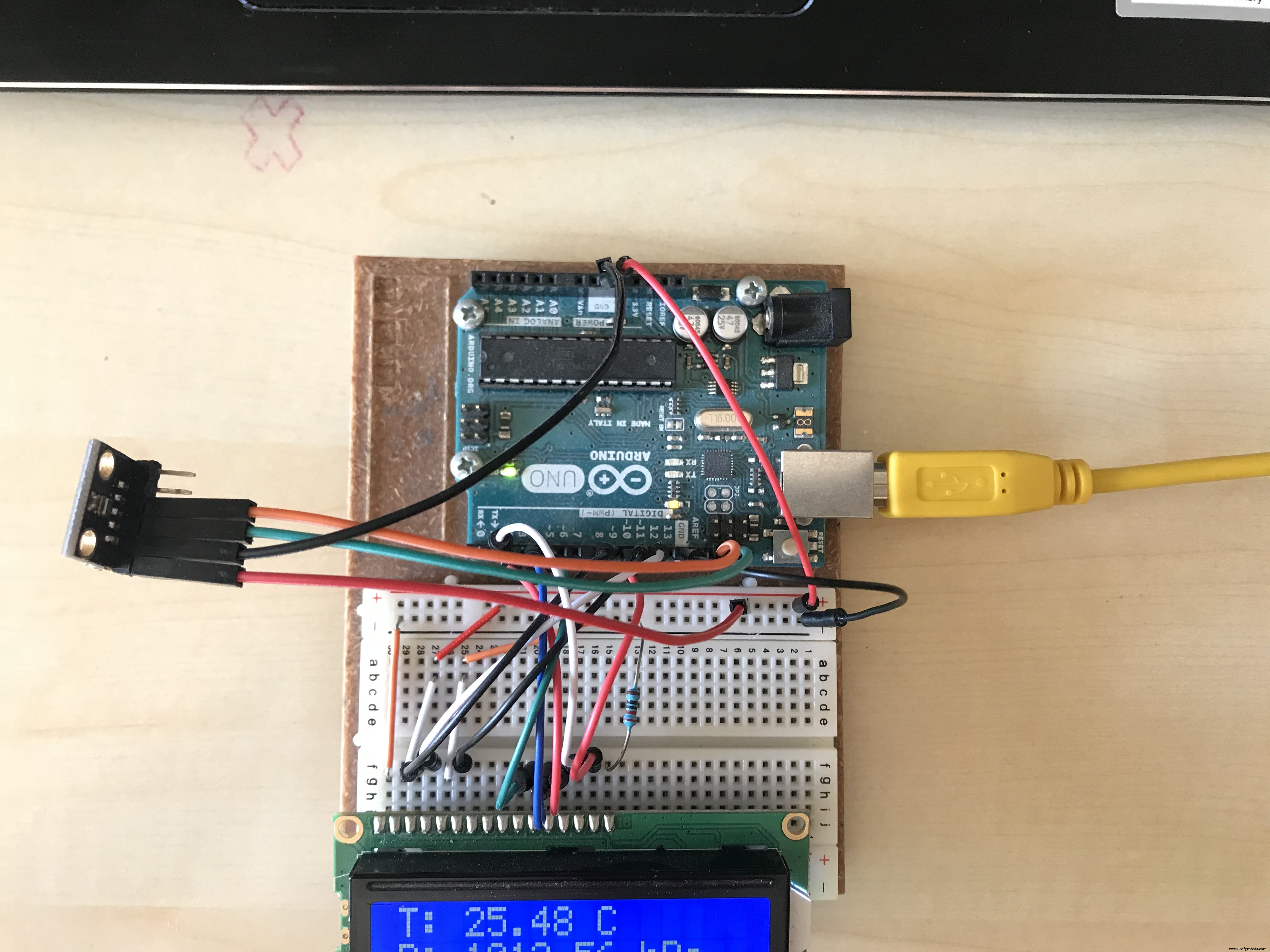 Build a Simple Weather Station with Arduino UNO, BMP280 Sensor & LCD