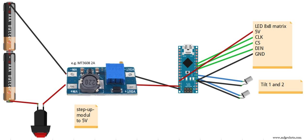 Shake-Activated Arduino Dice with LED Matrix