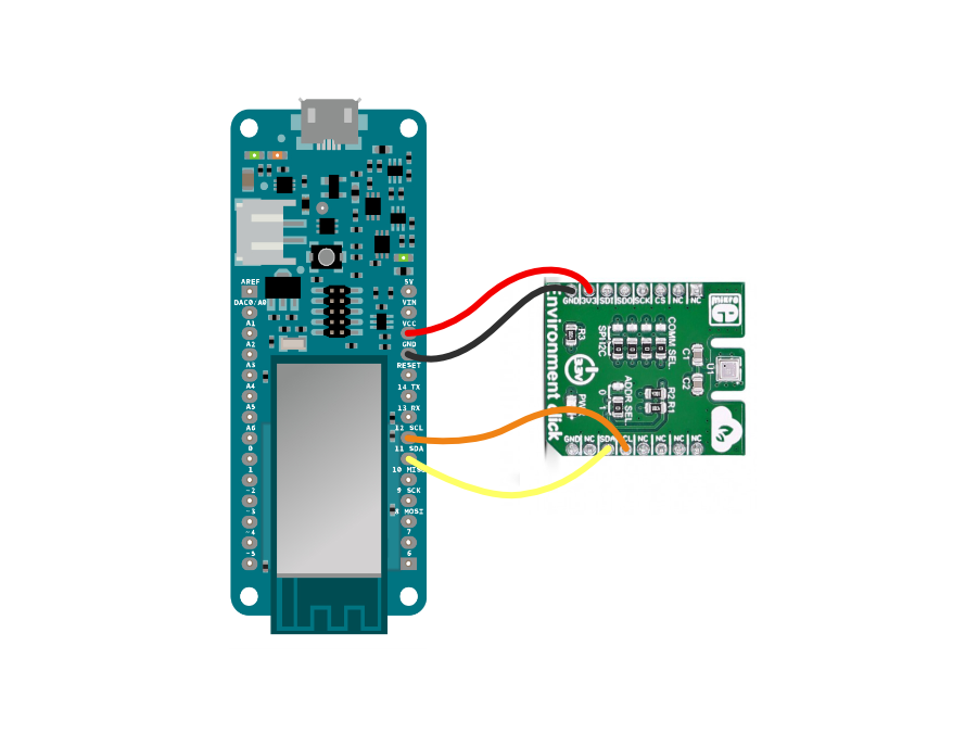 Real‑Time Environmental Monitoring with Arduino MKR1000 & Environment Click Sensors