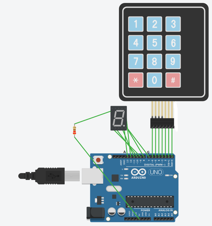 Display Numbers on a 7‑Segment Display Using a Keypad – Step‑by‑Step Guide