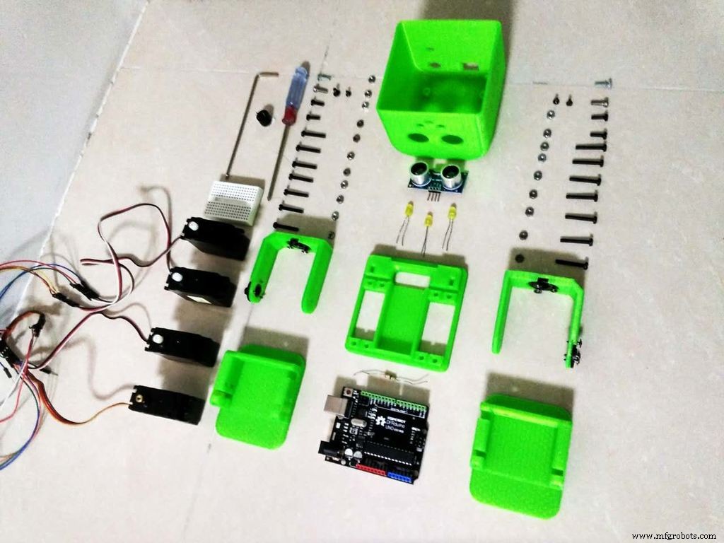 Tito: 3D-Printed Arduino UNO Robot with Servo Actuators, Sensors, and BLE Control