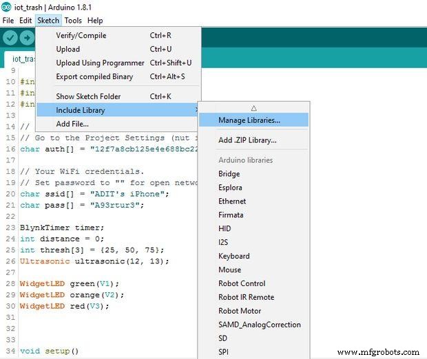 Advanced Smart Waste Monitoring with Arduino 101: BLE & WiFi Integration
