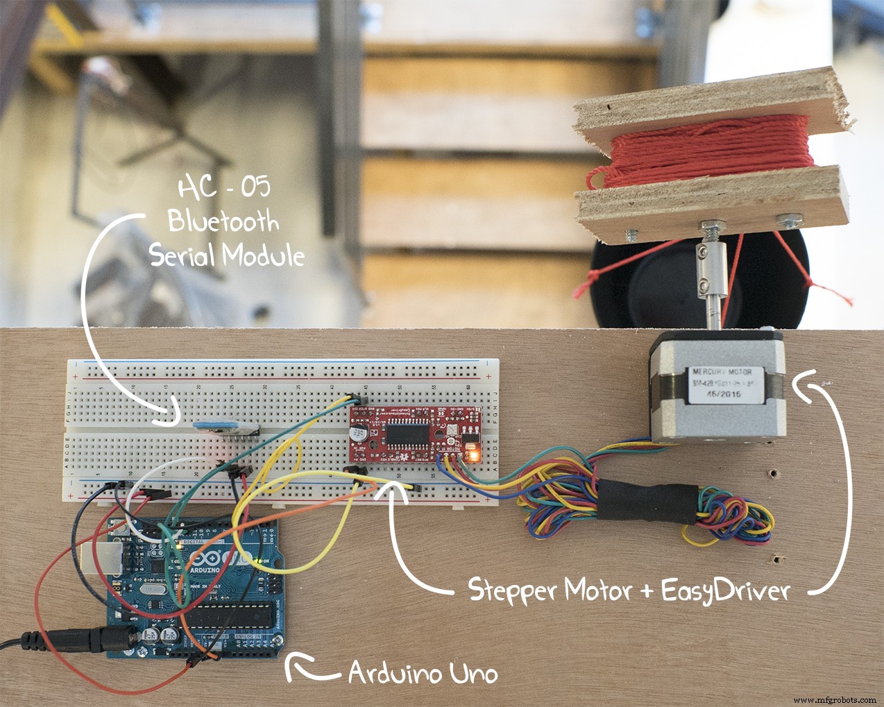 Bluetooth‑Controlled Arduino Mini Lift: Compact Stepper Motor Platform