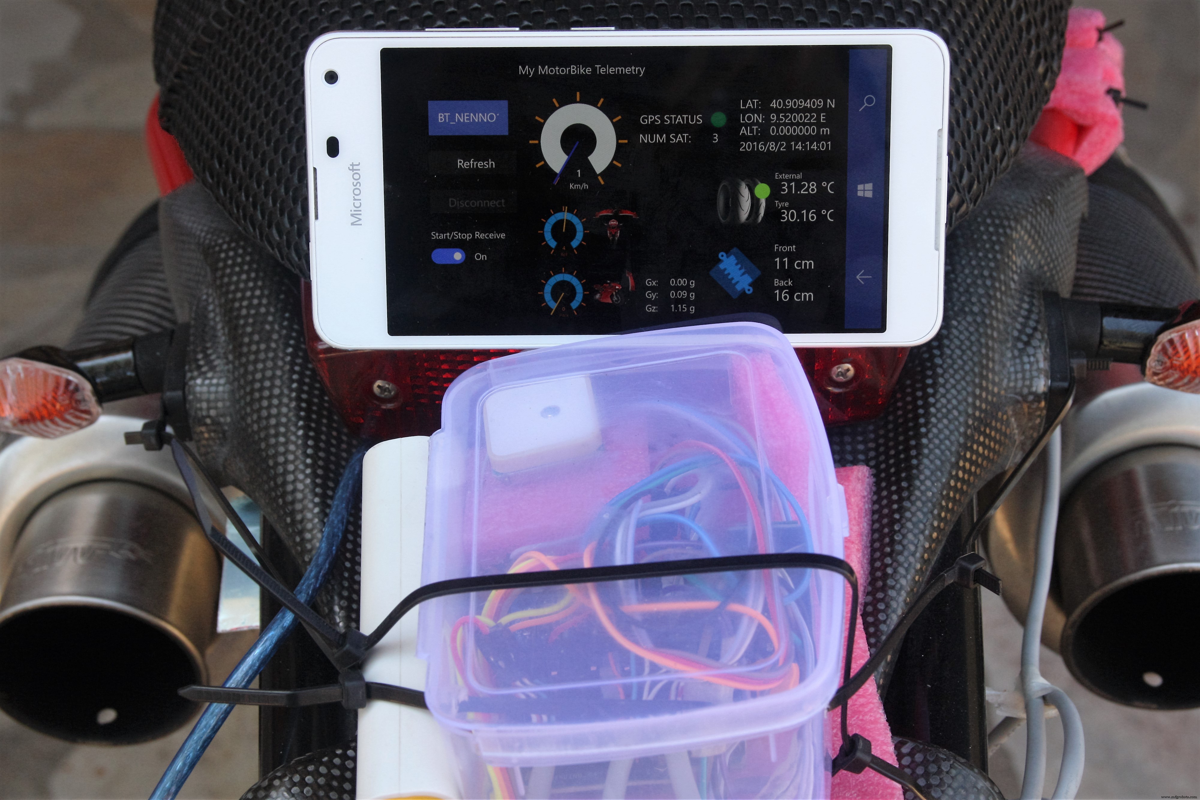 Real-Time Motorbike Telemetry System with Arduino, GPS, and Sensors