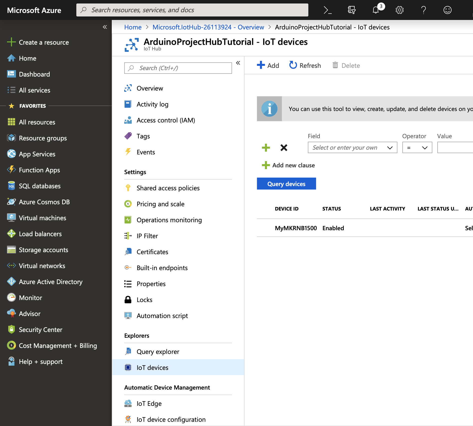 Securely Connect Your Arduino MKR NB 1500 to Azure IoT Hub