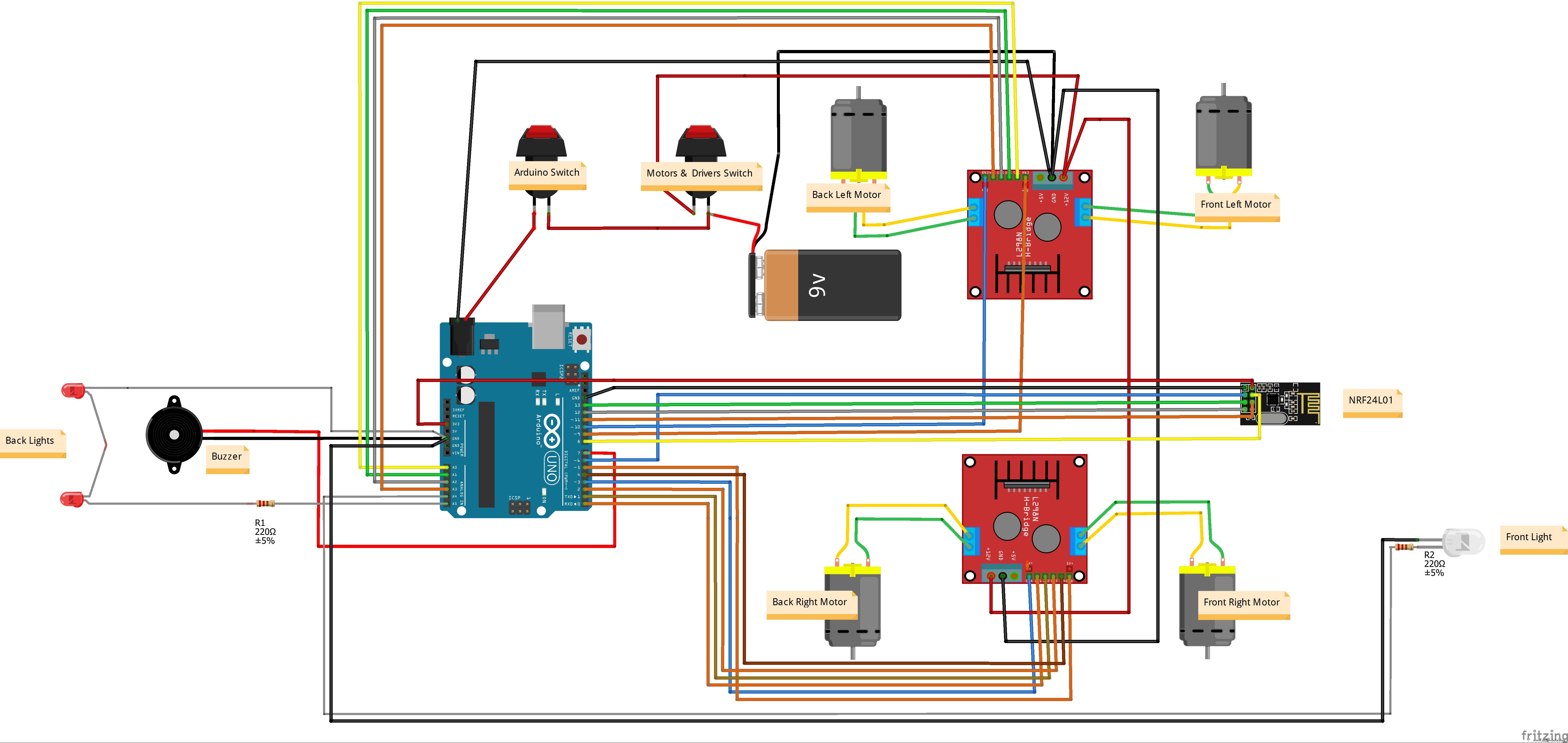 Arduino 4WD RC Car – Complete Parts List & Build Guide