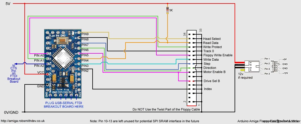Arduino-Based Amiga Floppy Disk Reader & Writer – Version 2.2