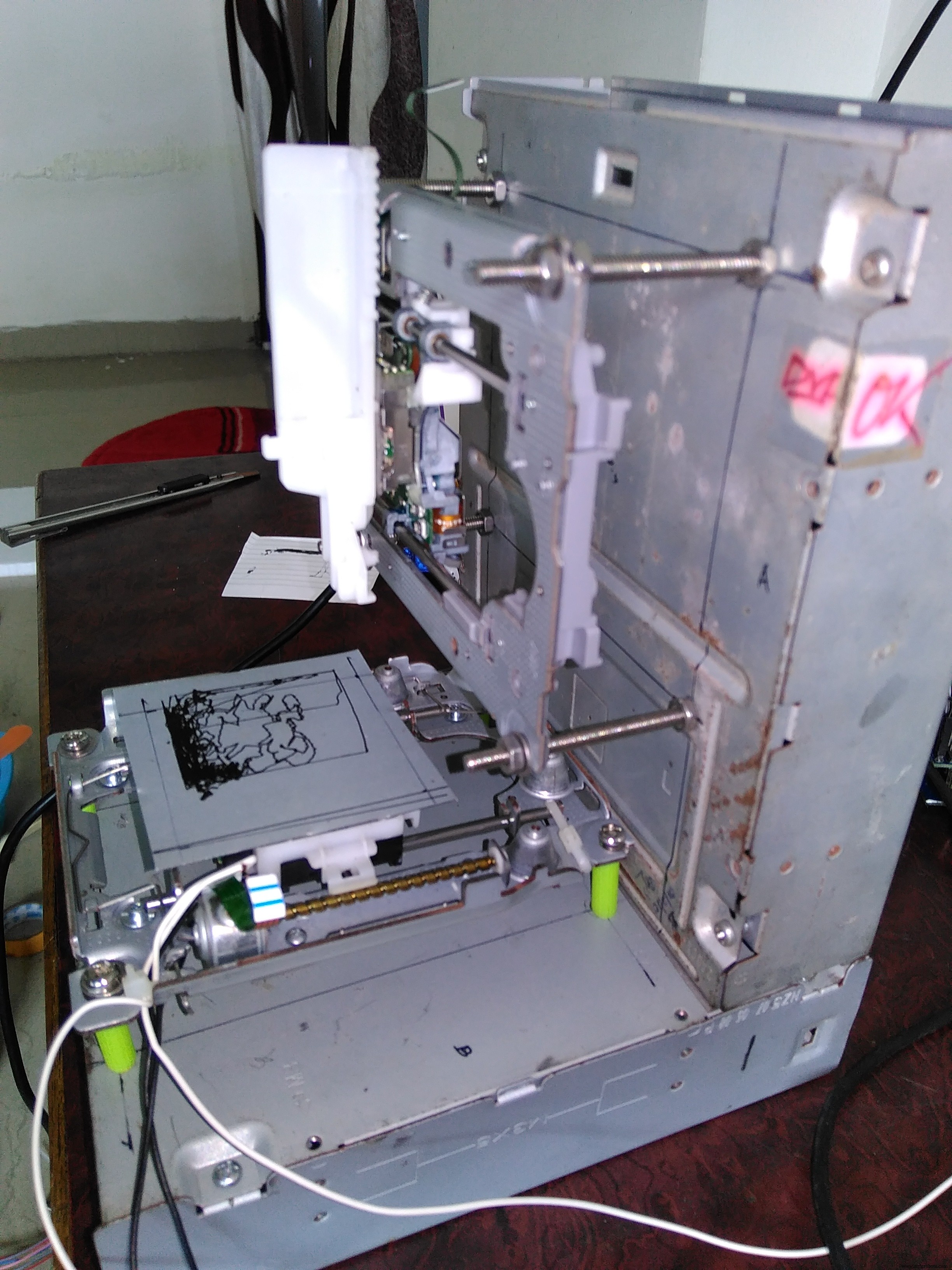 Build a Mini CNC 2D Plotter from a Scrap DVD Drive Using L293D Motor Shield