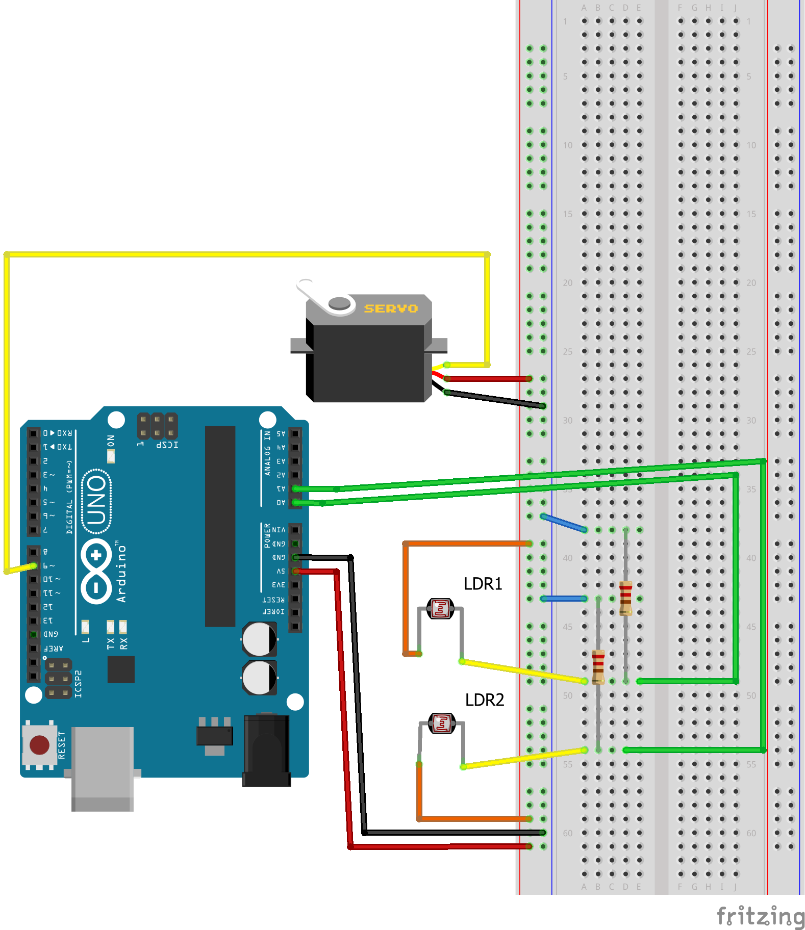 Portable Solar Tracker Phone Charger with Arduino and Servo Control