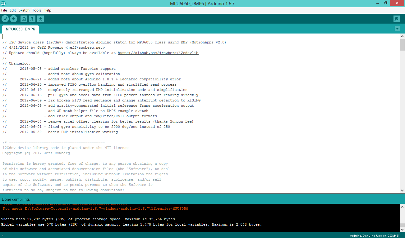 Getting Started with a 6‑DOF IMU Motion Sensor (MPU‑6050)