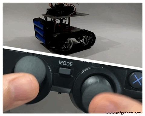 Arduino Robot Tank Controlled by a PS2 Wireless Joystick