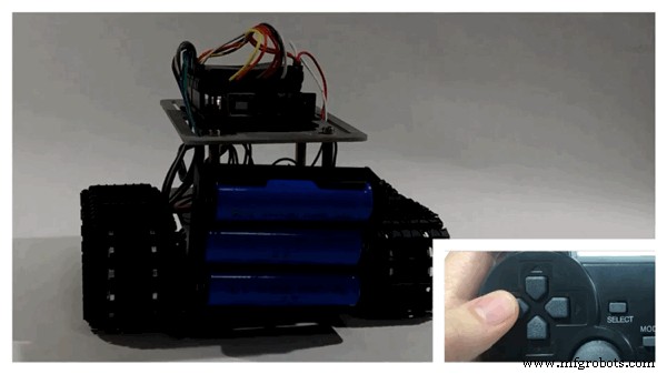 Arduino Robot Tank Controlled by a PS2 Wireless Joystick