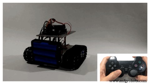 Arduino Robot Tank Controlled by a PS2 Wireless Joystick