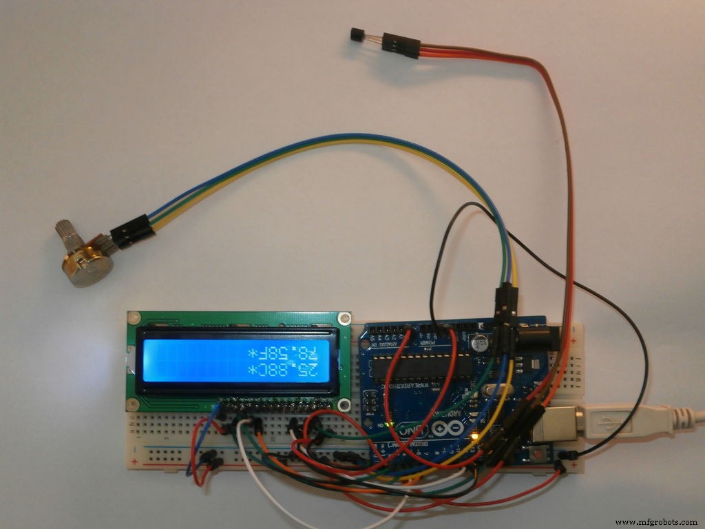 Build an Arduino LCD Thermometer Using LM35/36 Temperature Sensor