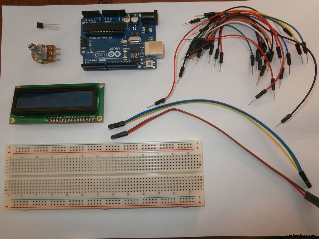 Build an Arduino LCD Thermometer Using LM35/36 Temperature Sensor