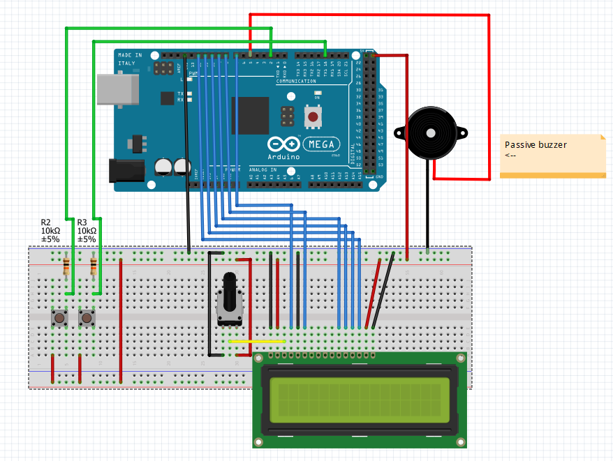LCD Hill Run v2 – Interactive Arduino Runner Game with 16x2 LCD & Buzzer