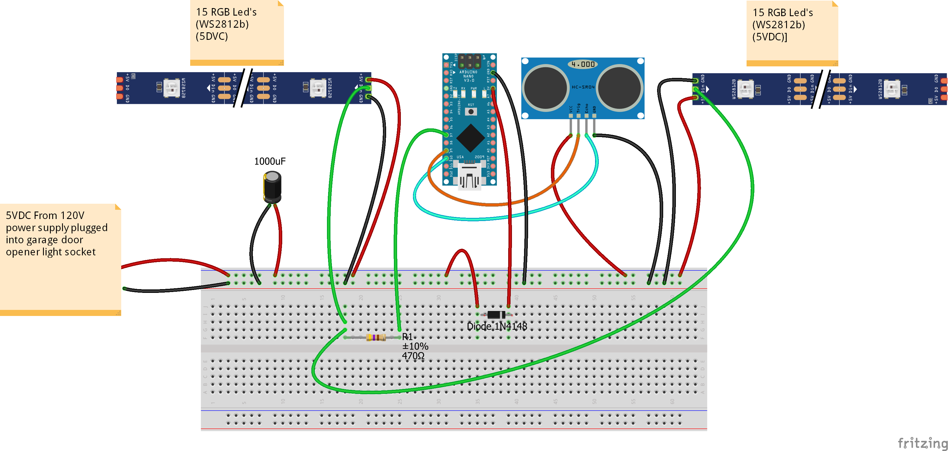 Smart Garage Parking Assistant with RGB LED Feedback