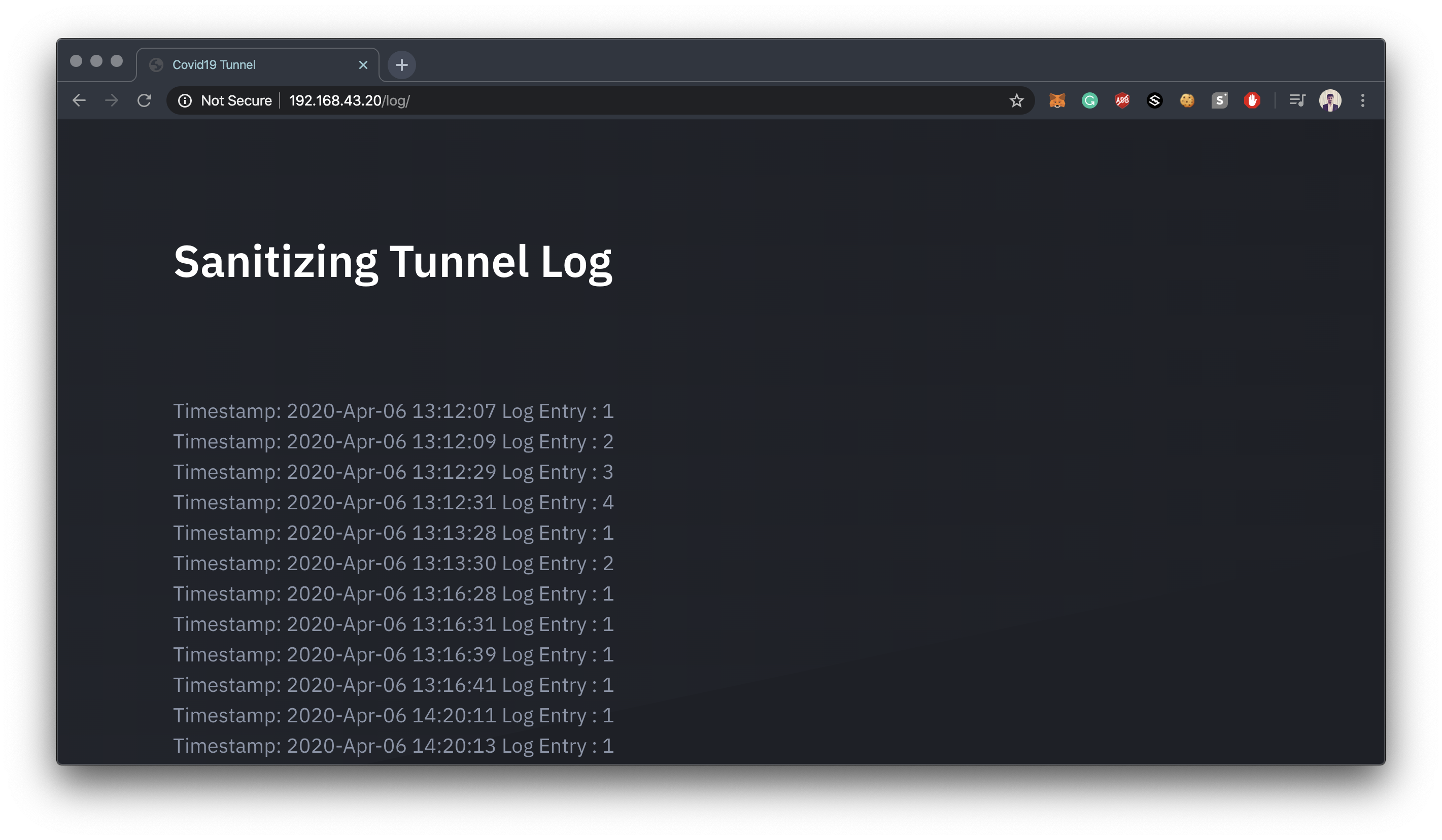 Intelligent Disinfection Tunnel: Automated Sanitization for High‑Traffic Areas
