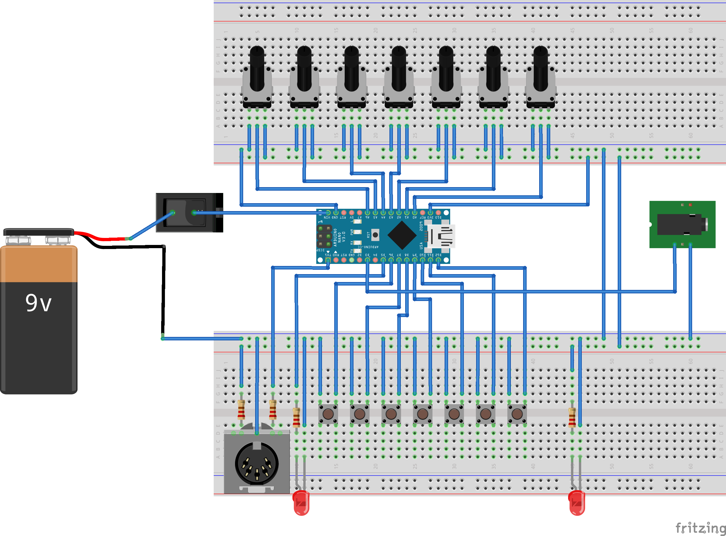 Custom Arduino MIDI Arpeggiator – Modular Firmware & Euclidean Rhythms