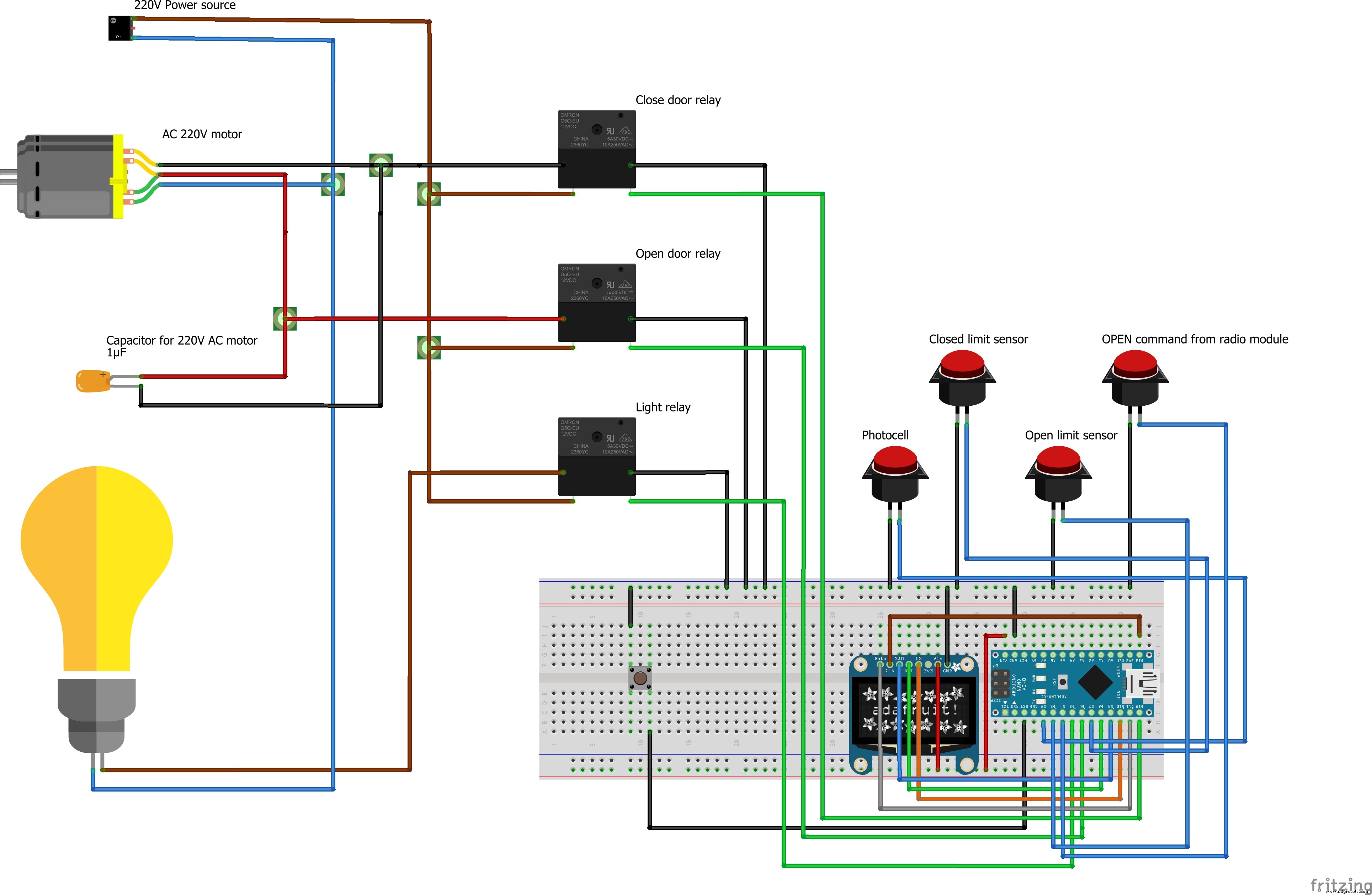 Automated Garage Sliding Door Powered by Arduino Nano