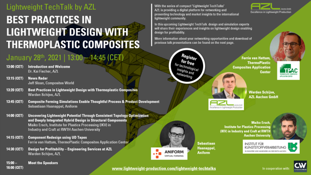 AZL Aachen Webinar: Expert Strategies for Lightweight Design with Thermoplastic Composites
