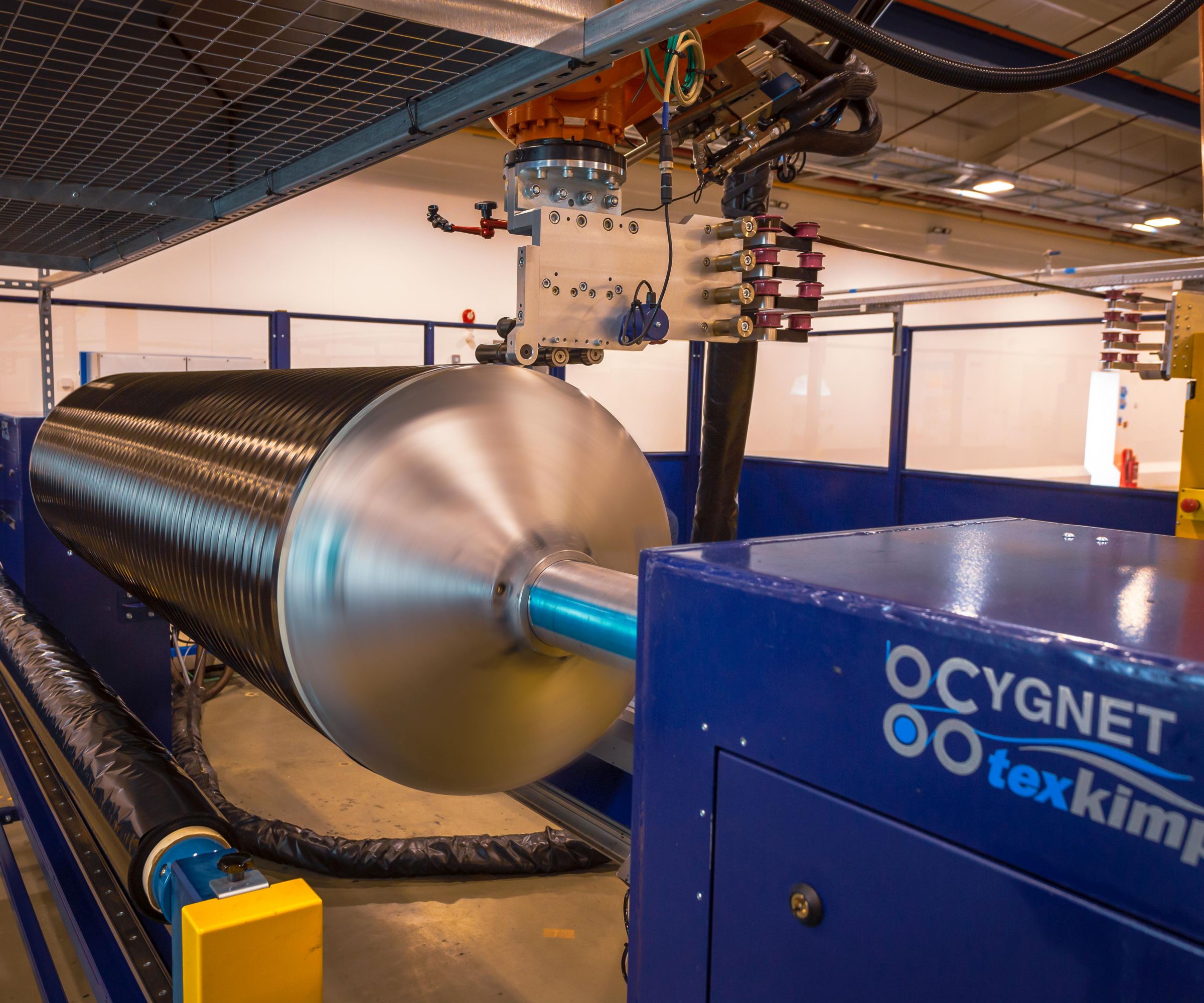 Solvay Boosts Low-Cost Prepreg Production with Cygnet Texkimp’s Four-Axis Filament Winder
