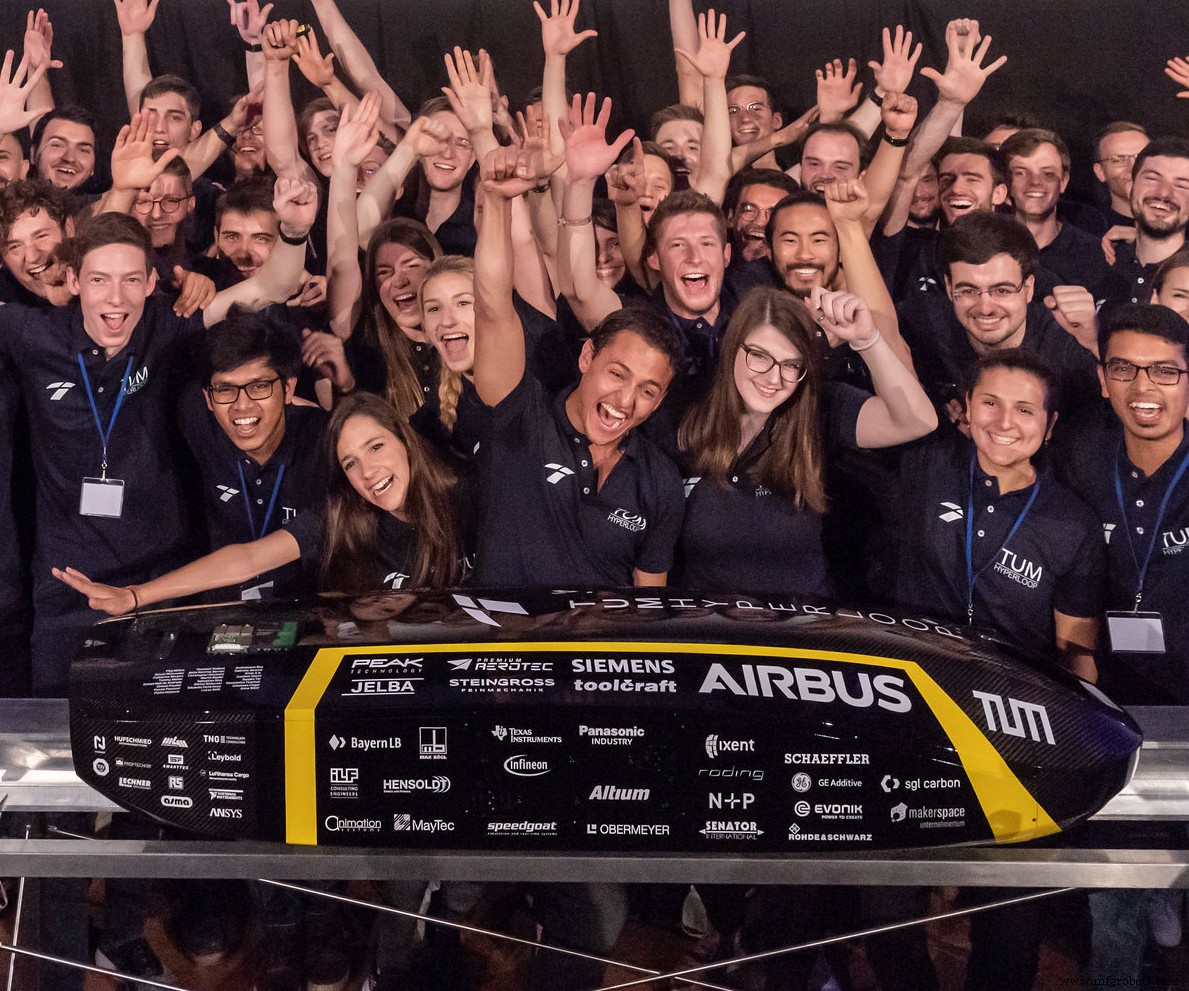 TUM Team Breaks Speed Record in SpaceX Hyperloop Pod Competition