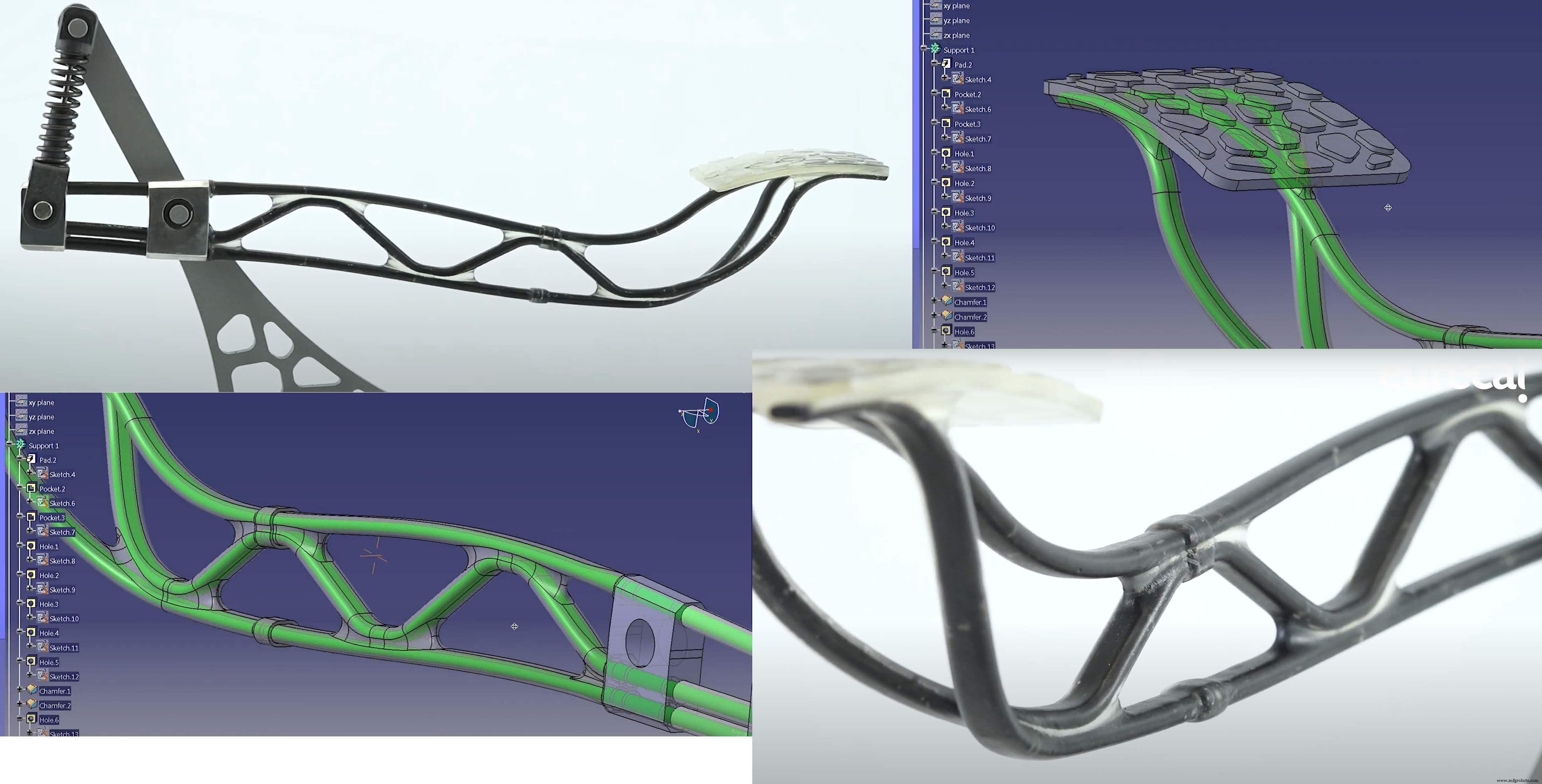 CFIP: Reinforcing 3D-Printed Parts with Continuous Carbon Fibers