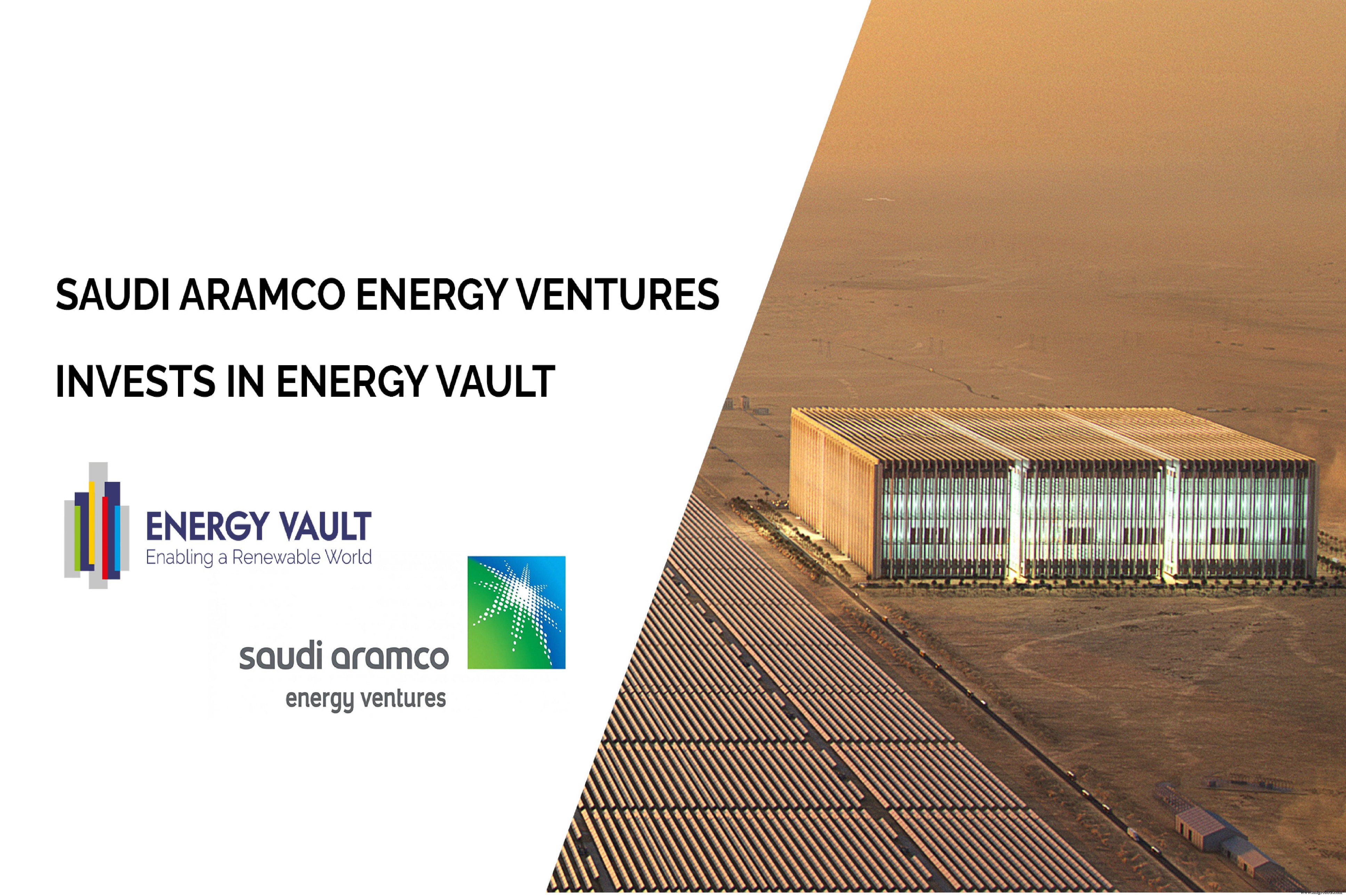 Aramco Investment Boosts Worldwide Rollout of Energy Vault s Sustainable Energy Storage