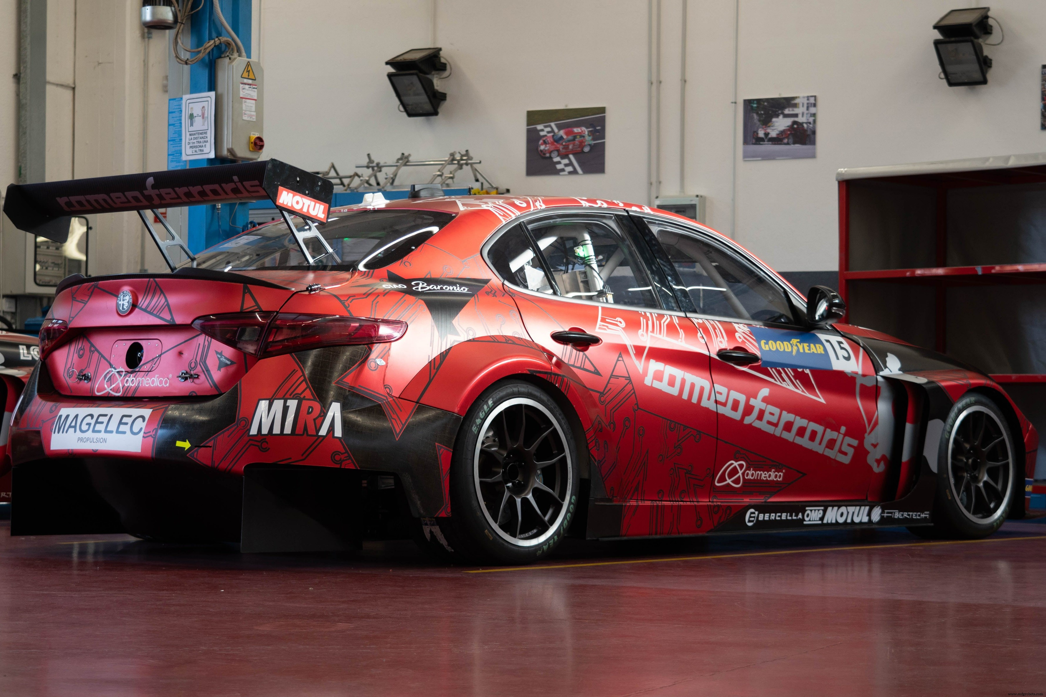 Hemp Fiber Composites Power Romeo Ferraris Giulia PURE ETCR Electric Racecar