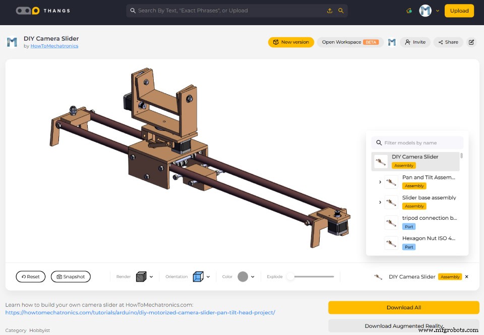 DIY Motorized Camera Slider with Pan & Tilt – Arduino-Controlled Project