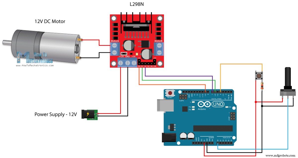 Master the L298N Motor Driver: Arduino Control, Schematics & Sample Code