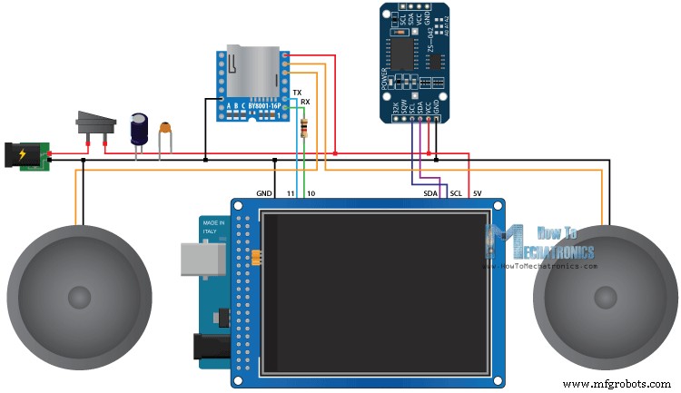 DIY Arduino Touch‑Screen MP3 Player & Alarm Clock – Step‑by‑Step Guide