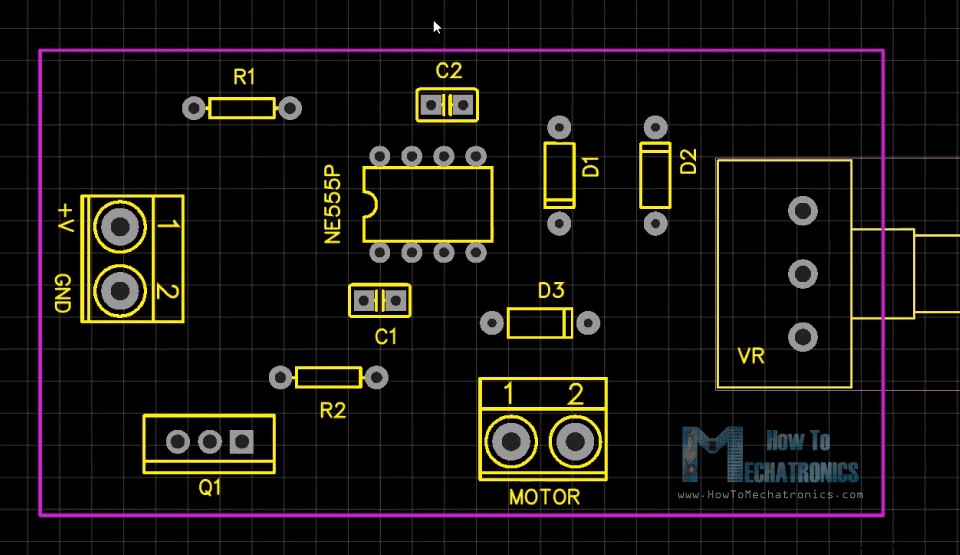 555 Timer PWM DC Motor Speed Controller – Build & PCB Design Guide