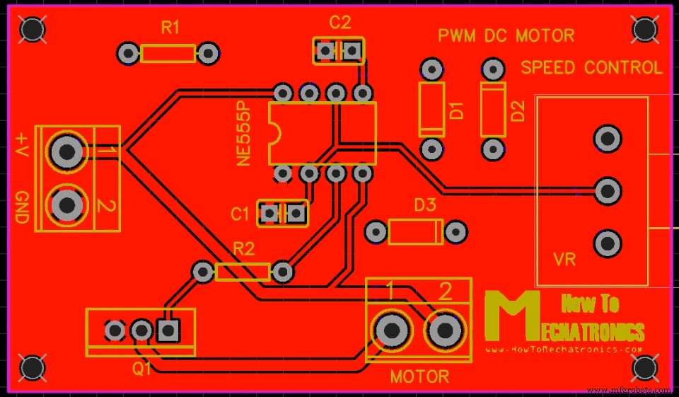 555 Timer PWM DC Motor Speed Controller – Build & PCB Design Guide