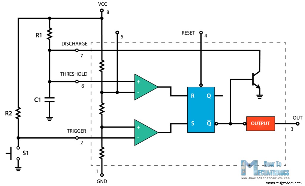 Mastering the 555 Timer IC: Principles, Block Diagrams, and Circuit Schematics