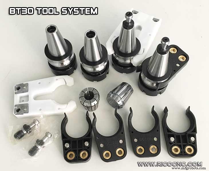 Premium BT30 Tool System: Toolholders, Collets, Clips & Nuts for Komo & Laguna CNC Routers