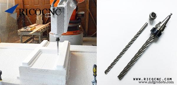 Premium Long-Tool End Mill Bits for Foam Milling on CNC Routers & Robotics