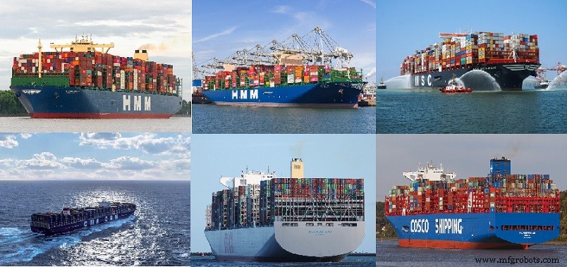 2020 Global List: The Ten Largest Container Ships